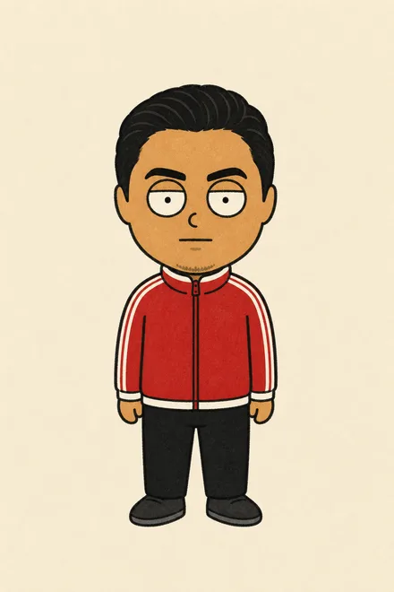 Arteta, desenhado no estilo do Fut Gibi